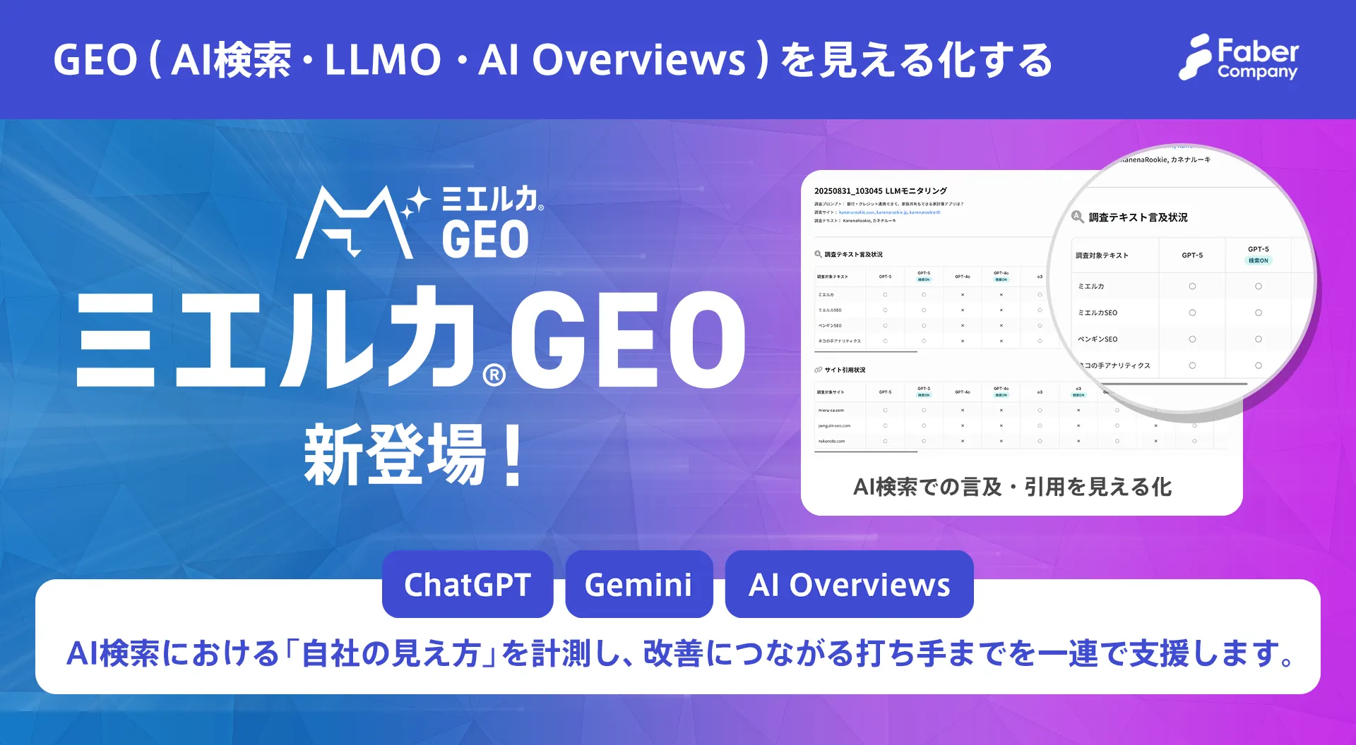 Ai (プロフィール確認してください) AI検索・ChatGPT・Geminiでの「自社の見え方」をミエルカ。GEO(AI検索