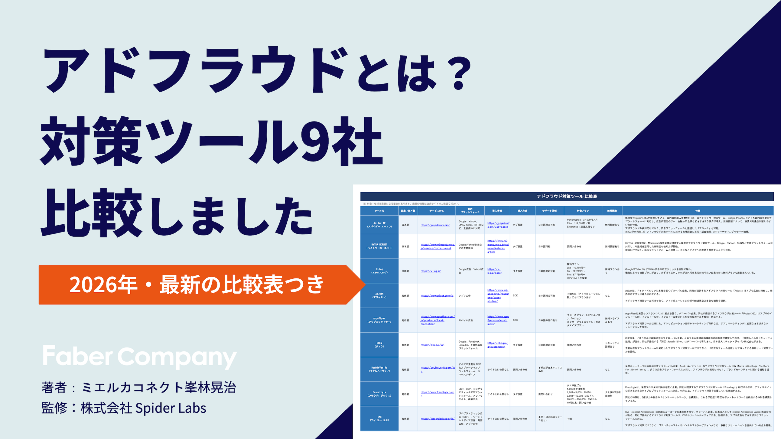 アドフラウド対策ツール9社比較｜選び方をわかりやすく解説［比較表