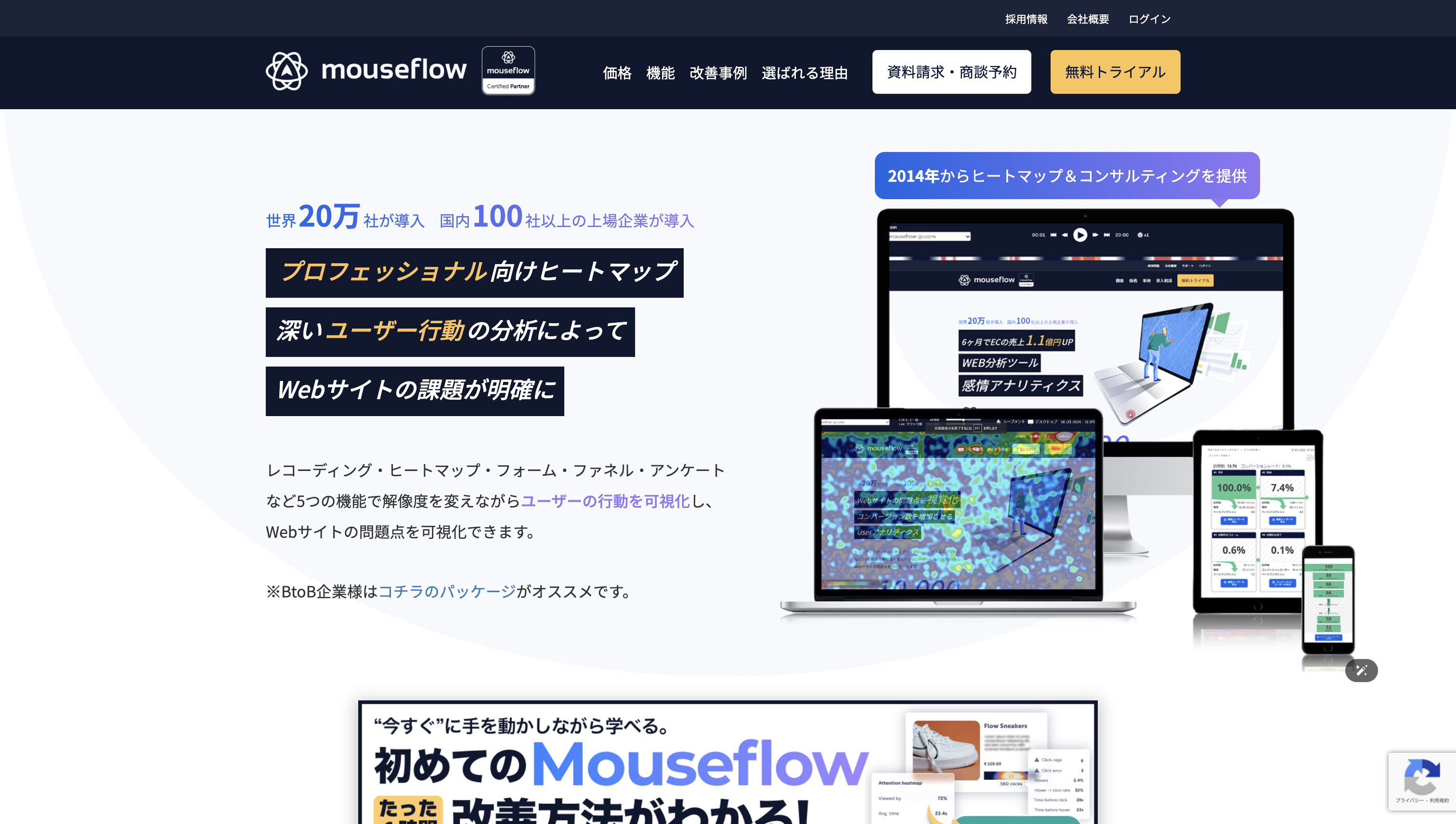 ヒートマップツール　Mouseflow